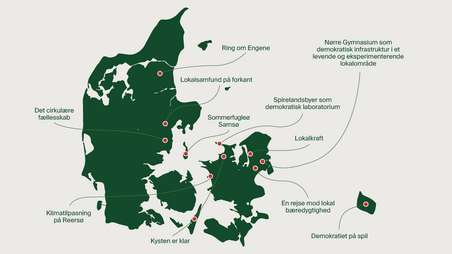 De 11 projekter spænder vidt – både geografisk og i de lokale udfordringer, de tager fat på. Fælles for dem er, at borgerne får en aktiv rolle i at udvikle og afprøve løsninger. 